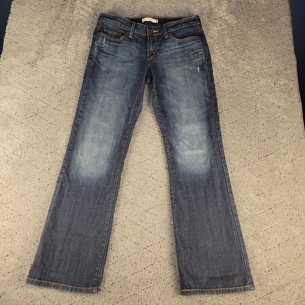 Levis Jeans Womens 8M Blue 545 Low Bootcut Flap Pocket‎ Dark Wash Stretch Denim